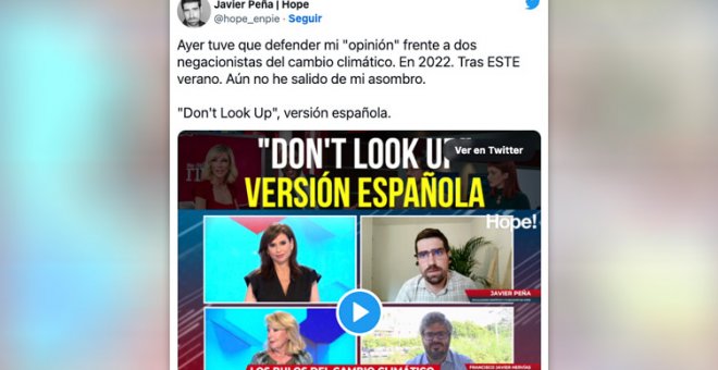 "'Don't Look Up', versión española": un divulgador científico intenta explicar la crisis climática entre las risas y los cacharrillos de Aguirre y Hervías