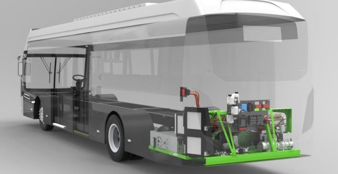 Esta plataforma convierte cualquier autobús diésel en uno eléctrico