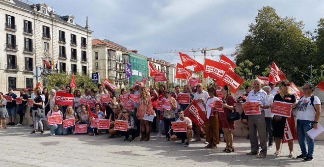 CCOO protesta en Santander por el "inmovilismo" de las patronales en el convenio de discapacidad