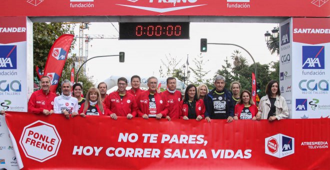 Un millar de personas participan en la carrera 'Ponle freno' en Santander