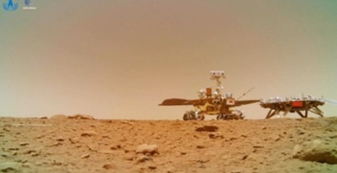 El robot chino Zhurong halla en Marte terrenos moldeados por el agua