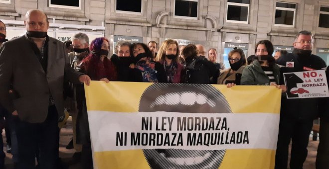 Protesta en Oviedo para abolir la Ley Mordaza