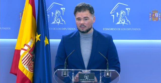 Rufián sobre la reforma del delito de malversación: "Se trata de que no se utilice el Código Penal como castigo ideológico"