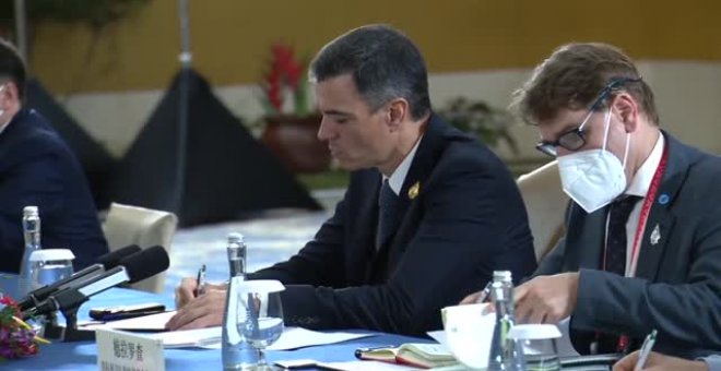 Encuentro bilateral entre Sánchez y Xi Jinping durante el G20 en Bali