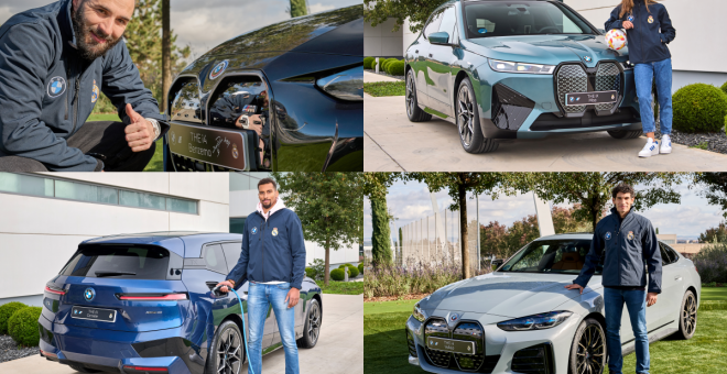 El Real Madrid se moverá en coche eléctrico: estos son los nuevos BMW de Benzema, Vinicius, Misa...