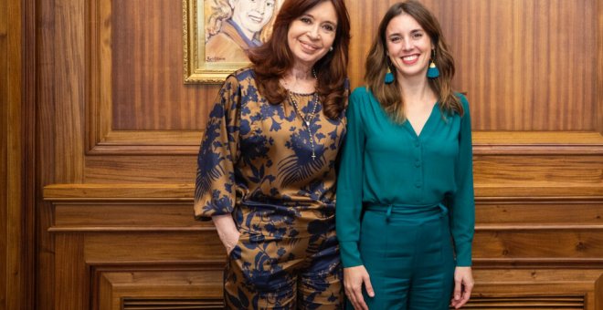 Cristina Fernández de Kirchner y Alberto Fernández respaldan a Irene Montero