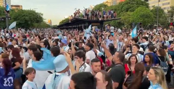 Miles de argentinos celebran el pase a la final