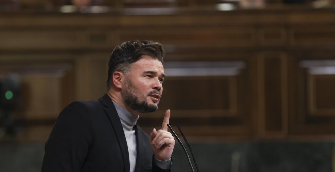 Rufián: "Hablo con miedo de que entre Tejero con toga, porque ya no entran con pistolas"