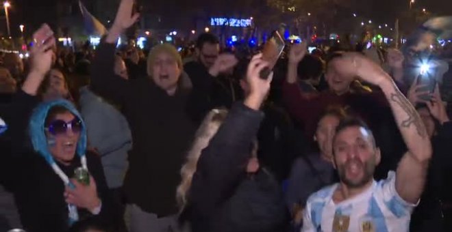 La comunidad argentina en España celebra la victoria en el Mundial