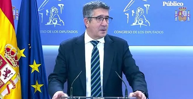 Patxi López: "El PSOE acata siempre todas las sentencias y decisiones de los tribunales, pero esta decisión del TC nos parece especialmente grave"