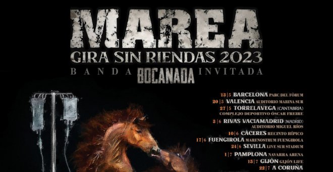 Marea actuará en Torrelavega el 27 de mayo dentro de su gira 'Sin riendas'