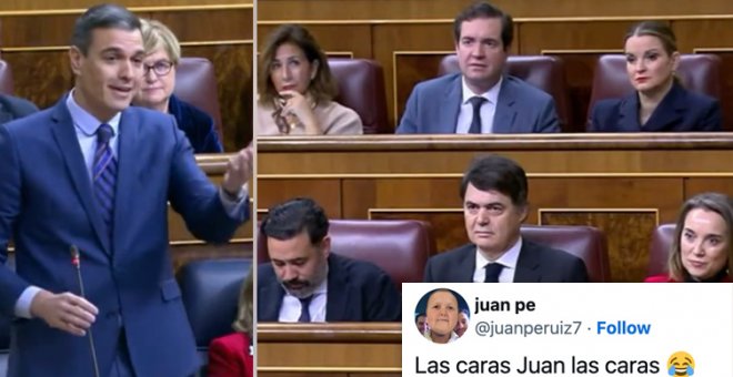 La apoteósica respuesta de Sánchez sobre Feijóo y su "dilatada experiencia como cartero" que ha dejado con estas caras a los diputados del PP