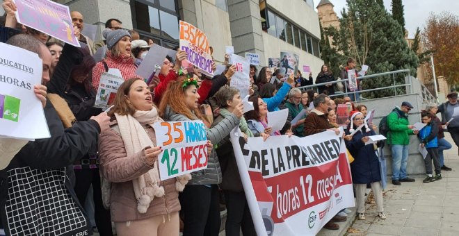 Nueva movilización para reclamar el fin de la precariedad para el personal laboral fijo-discontinuo de Educación