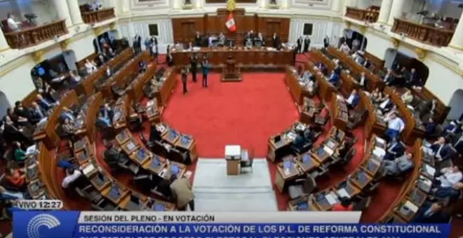 El congreso de Perú acuerda debatir elecciones anticipadas