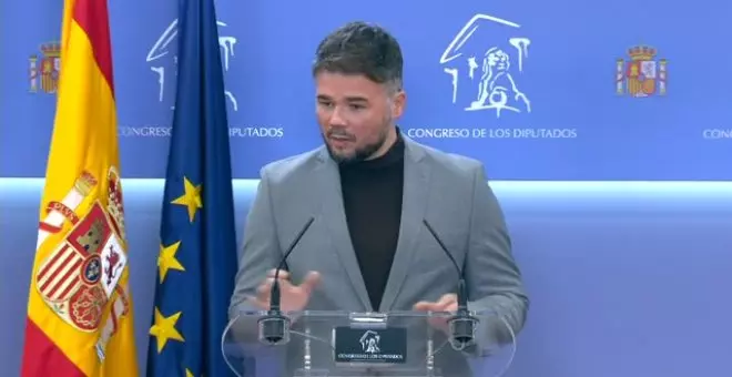 Rufián aclara la 'linea roja' de ERC con la Ley de Igualdad: "Volver 'al infierno probatorio' de la anterior legislación"