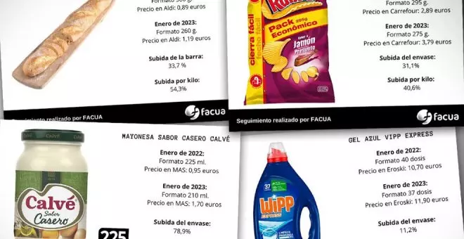 Doce conocidos productos que han reducido la cantidad y subido el precio