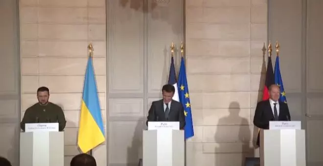 Zelensky se reúne en París con Macron y Scholz