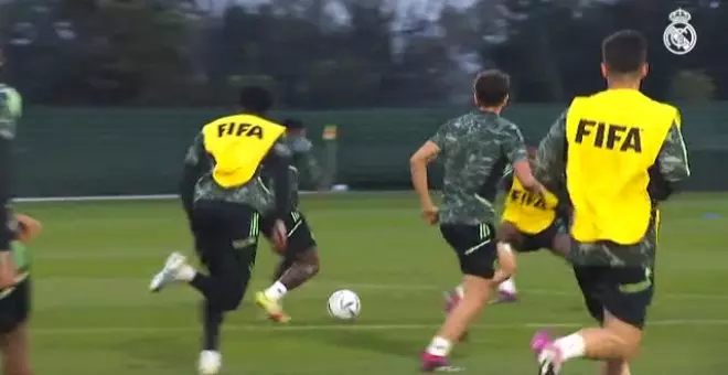 Último entrenamiento del Real Madrid antes de la final del Mundial de Clubes