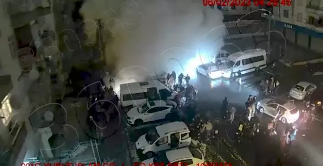 Nuevas imágenes publicadas por la policía muestran el momento del terremoto en Turquía
