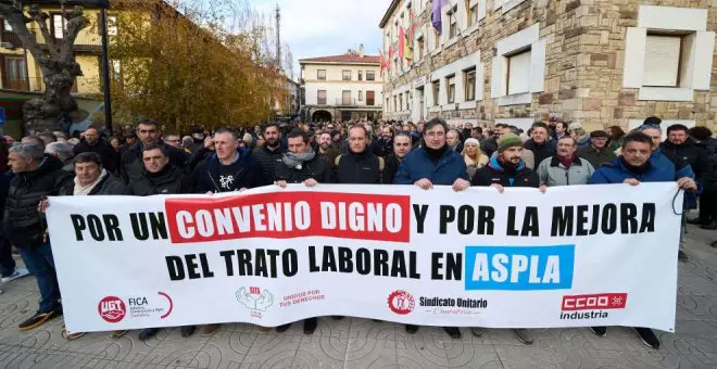 El comité asegura que la plantilla de fabricación de Aspla "mantiene la unidad" y la producción parada