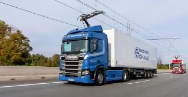 La autopista con catenaria para camiones, un éxito en sus primeros años de pruebas