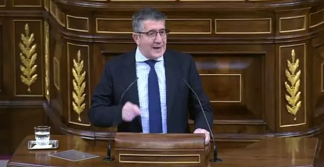 Patxi López agradece a Tamames "la oportunidad de desenmascarar" a PP y Vox