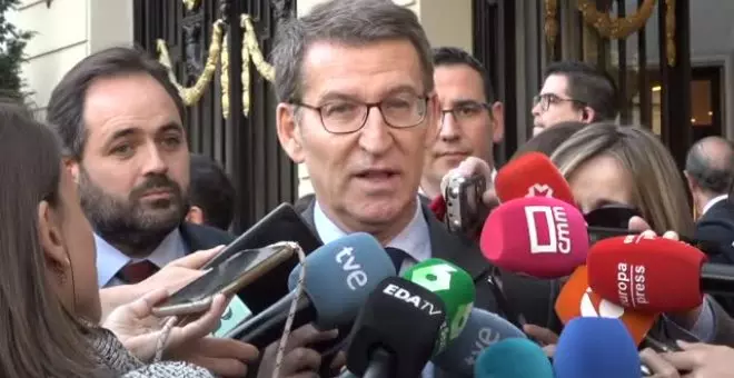 Núñez-Feijóo: "Lo sorprendente son los ministros que se quedan en el Gobierno"