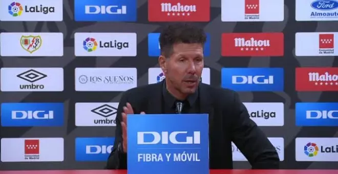 Simeone, tras la victoria por la mínima del equipo colchonero: "La expulsión nos generó más dificultades que posibilidades"