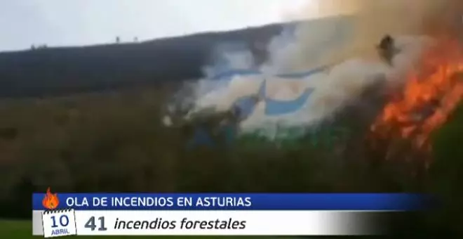 Cerco a los autores del fuego en Asturias