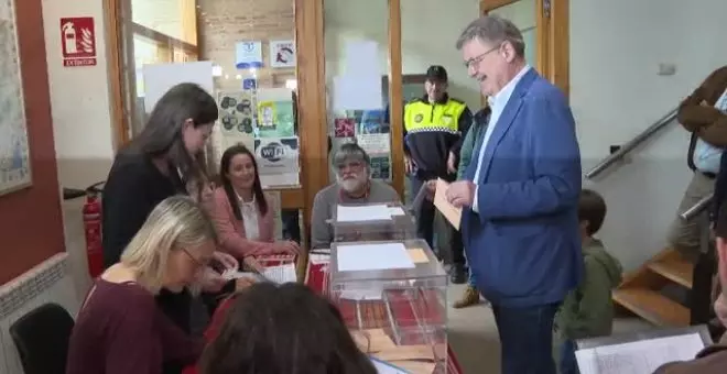 Ximo Puig vota en Morella: "Espero que voto a voto, la Comunidad Valenciana continúe avanzando"