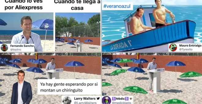 Los memes y tuits más tronchantes con la campaña 'Verano Azul' del PP: "Falsos hasta en el decorado"