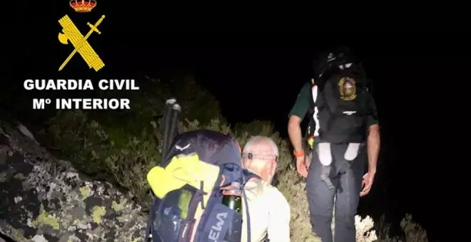 Rescatado sano un montañero de Valladolid enriscado en la zona de Cordal de Peña Sagra