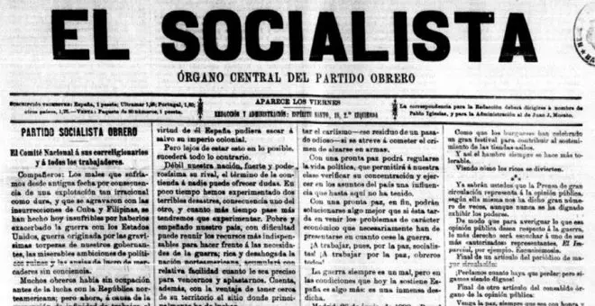 Los socialistas contra la Guerra con EEUU en junio de 1898