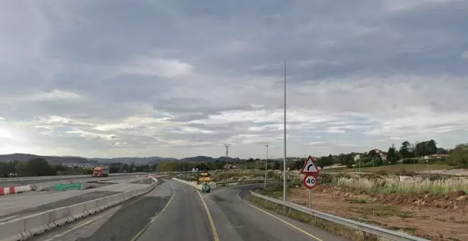 Las obras de la A-67 en Torrelavega obligan a cortar este martes un carril de la A-8 en sentido Bilbao