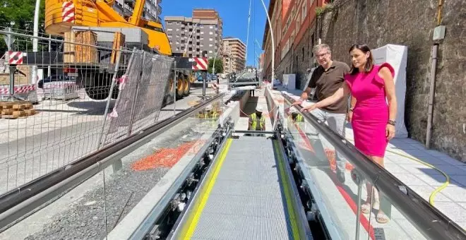 El Paseo de Canalejas está cortado hasta el viernes por obras y provoca cambios en las líneas del TUS