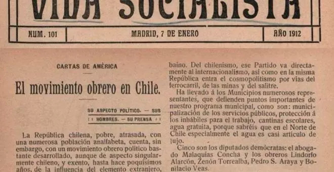 El movimiento obrero chileno hacia 1912