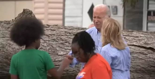 Biden visita en Florida a los damnificados por el paso del huracán Idalia