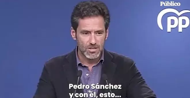 La sala de prensa del PP se queda a oscuras cuando Sémper critica a Sánchez