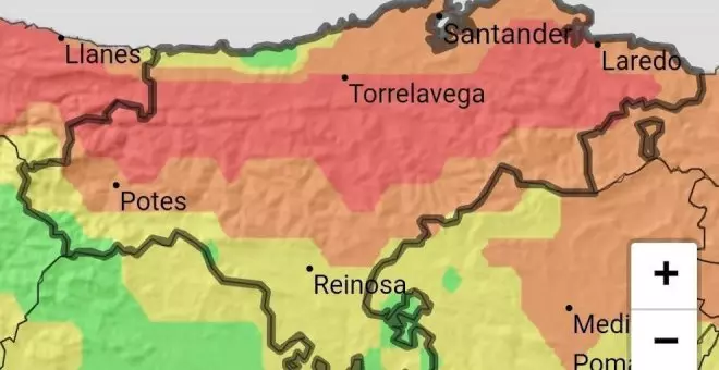 Cantabria incrementa las zonas en riesgo alto, muy alto y extremo de incendios forestales