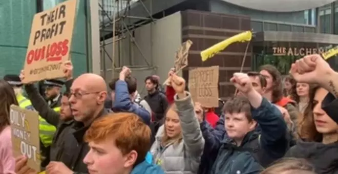 Greta Thunberg participa en otra protesta contra los combustibles fósiles en Londres