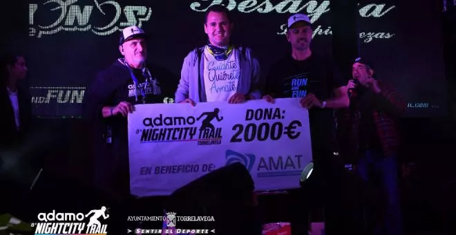 La Adamo Night City Trail donó 2.000 euros a AMAT