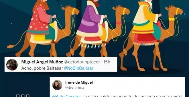 Críticas al cartel sin Baltasar de la cabalgata de Reyes de Cáceres: "Este año salen Melchor, Gaspar y el primo de Gaspar"