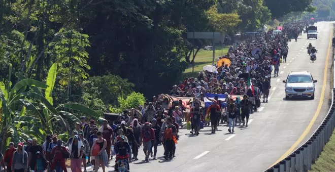 El avance de la caravana migrante presiona al Gobierno de México ante su reunión con EEUU