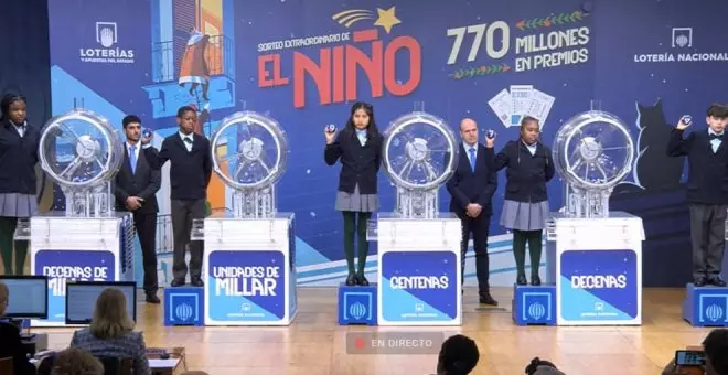 El 94.974, primer premio del sorteo de la Lotería del Niño 2024