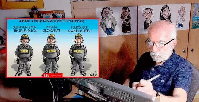 La Policía de Perú amenaza a un dibujante con acciones legales por una caricatura