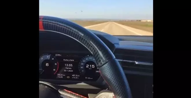 Cazado el joven toledano que se grabó a 215 km/h mientras conducía y publicó el vídeo en las redes sociales