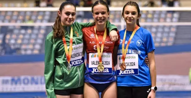 Isabel Diego, subcampeona de España sub 16 de altura en pista cubierta