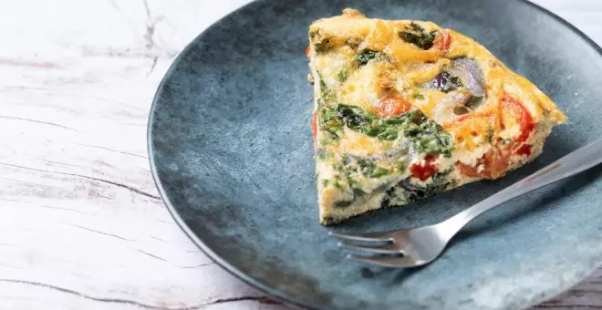 Pato confinado - Receta de frittata de verduras (tortilla italiana de vegetales)