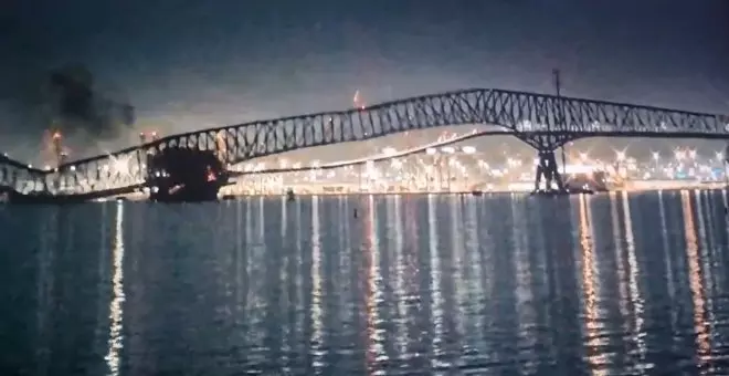 Se desploma el mayor puente de Baltimore tras el choque de un barco