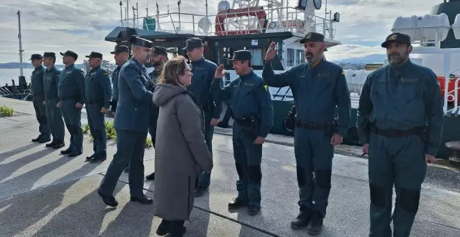 El buque 'Río Miño' de la Guardia Civil se despide de Cantabria